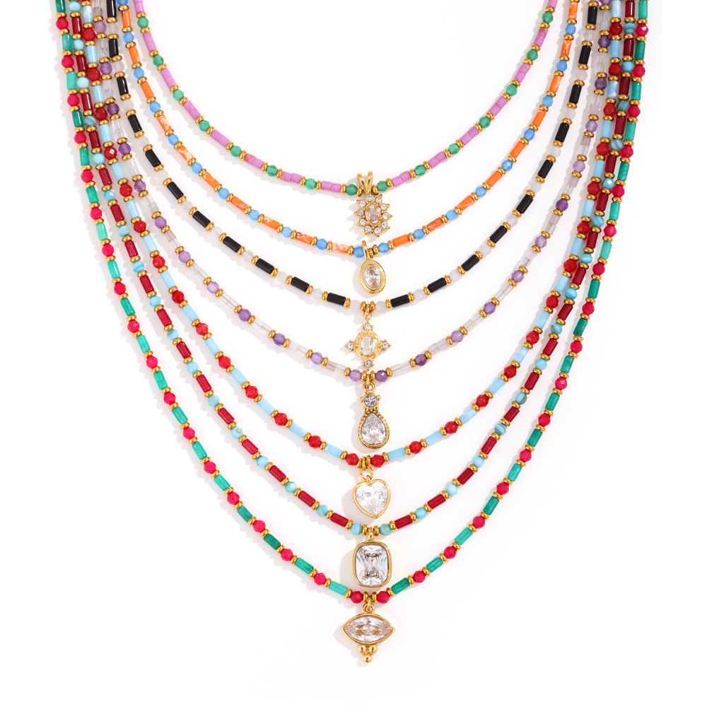 Colliers De Perles Pour Femmes, Collection Romantique, Perles Douces, Pierres Naturelles De Couleurs Mélangées Image4