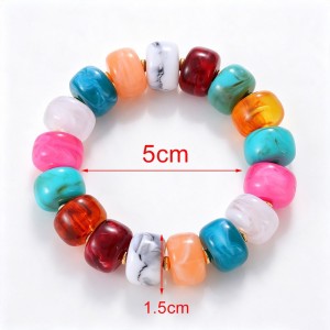 Bracelets De Perles En Résine À Dégradé De Couleurs Pour Femmes h5 Image3