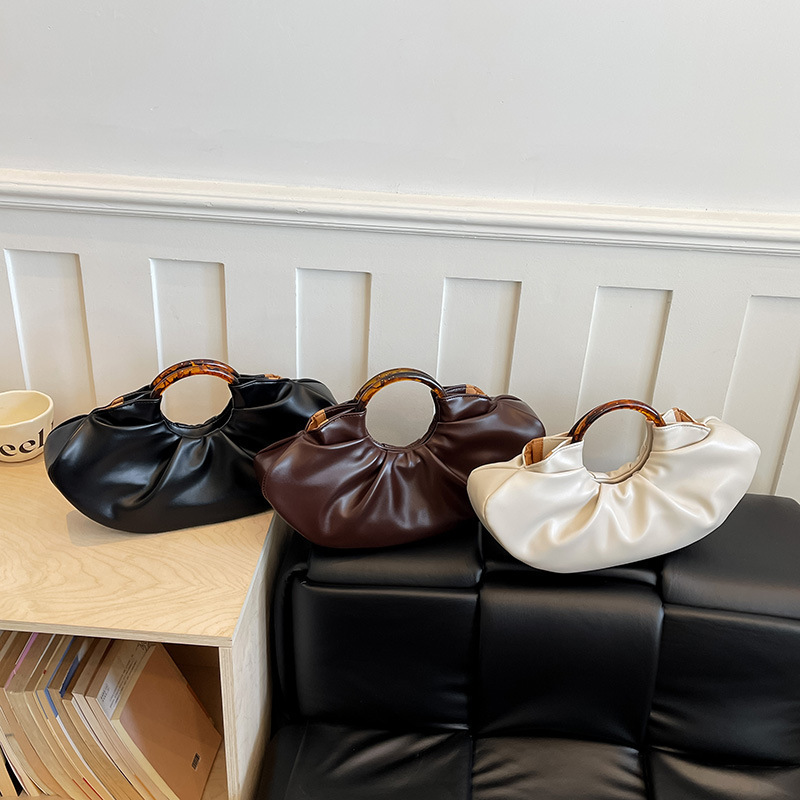 Sacs À Main Pour Femmes En Pu Uni, Style Parisien Chic h5Image3