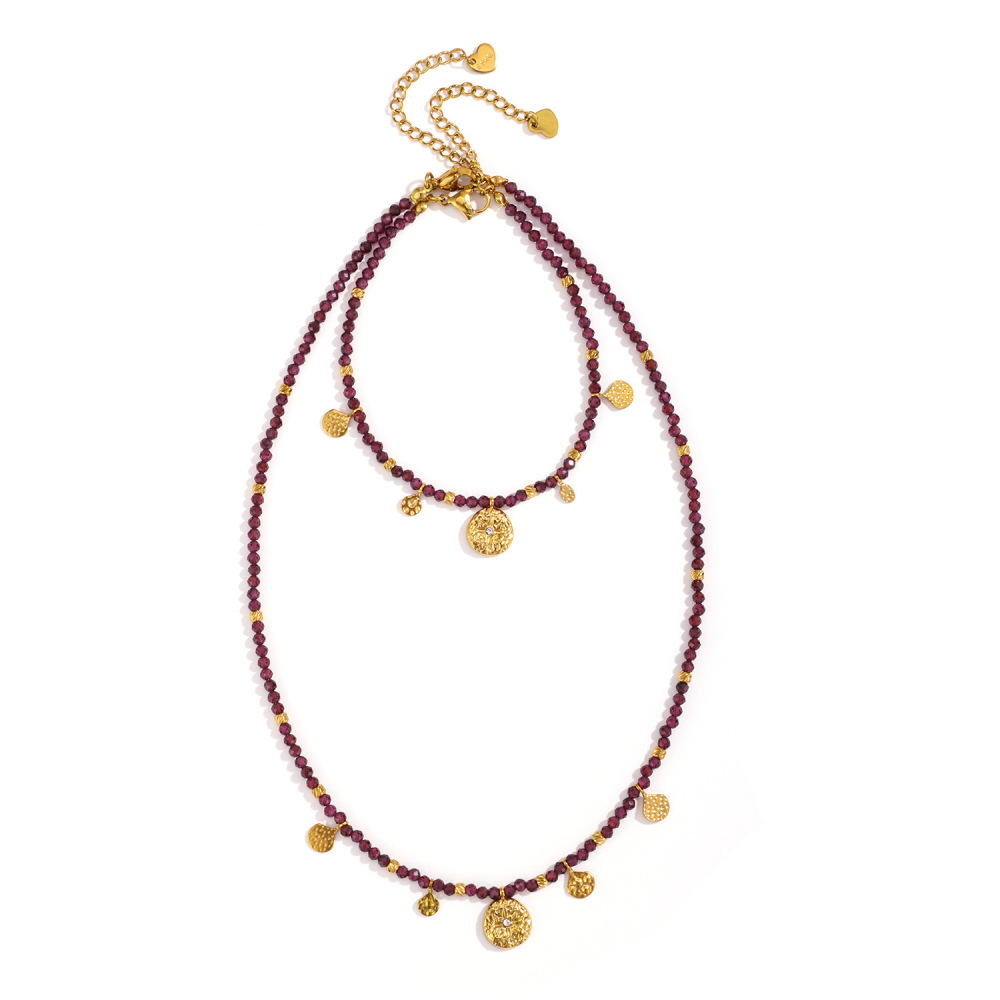 Colliers De Perles Pour Femmes, Collection Simple Retro, Forme Elliptique, Pierres Naturelles, Couleur Or h5Image5