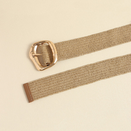 Ceinture Tissée En Pp De Couleur Unie, Forme Irrégulière, Série Simple, Idéale Pour Les Vacances. 2