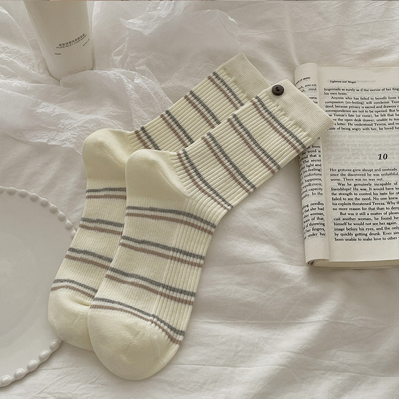 Chaussettes Mi-Mollet À Rayures Basiques Slight Bounce 