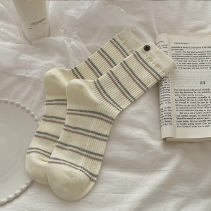 Chaussettes Mi-Mollet À Rayures Basiques Slight Bounce h5 