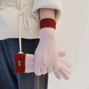 Gants Quotidiens Simple Series En Laine Et Polyester De Couleurs Mélangées h5 