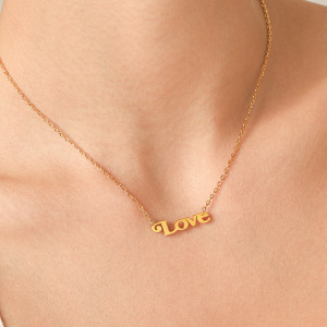 Colliers Pendentifs Pour Femmes En Acier Inoxydable, Couleur Or, En Forme De Lettre h5 Image5