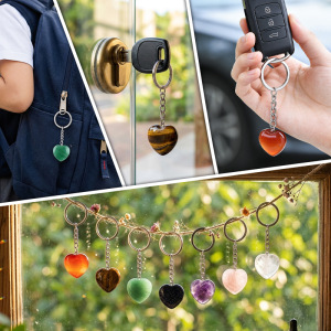Porte-Clés En Cristal Naturel Simple Series Daily Heart Aux Couleurs Dégradées h5 Image3