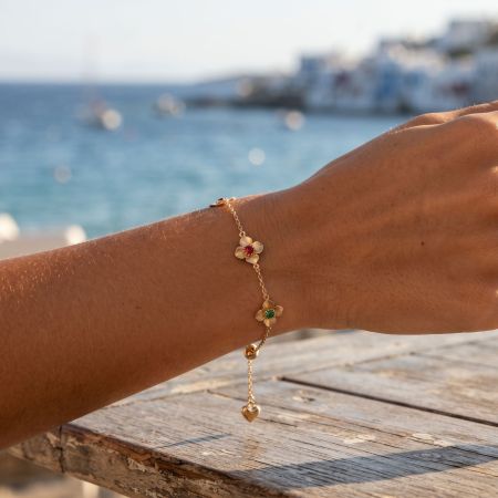 Bracelets À Breloques Clover En Acier Inoxydable Étanche, Couleur Or, Avec Zircon, Pour Femmes