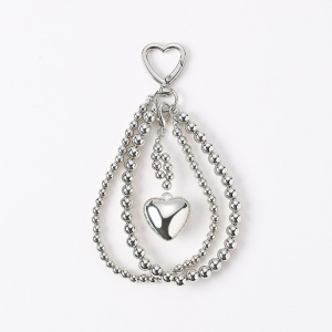 Breloques Pour Sac En Alliage, Perles De Couleur Unie En Forme De Cœur, Collection Quotidienne Simple Series h5 Image2