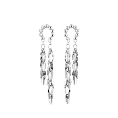 Boucles d'oreilles pendantes pour femme, en cuivre, forme géométrique irrégulière et élégante, collection Simple Series. 2