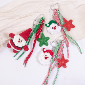 Breloques De Sac En Polyester Tissé, Couleurs Assorties, Style Torsadé, Collection Simple Series Cute Twist Christmas h5 Image2