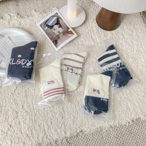 Chaussettes Mi-Mollet À Rayures Élégantes, À Pois Et À Motifs Animaliers, Légèrement Rebondissantes h5 Image3