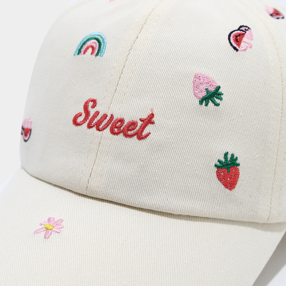 Casquette De Baseball En Coton Uni Couleur Fleur Douce, Série Simple h5Image3