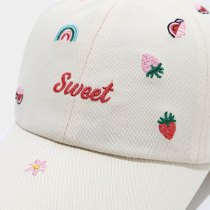 Casquette De Baseball En Coton Uni Couleur Fleur Douce, Série Simple h5 Image3
