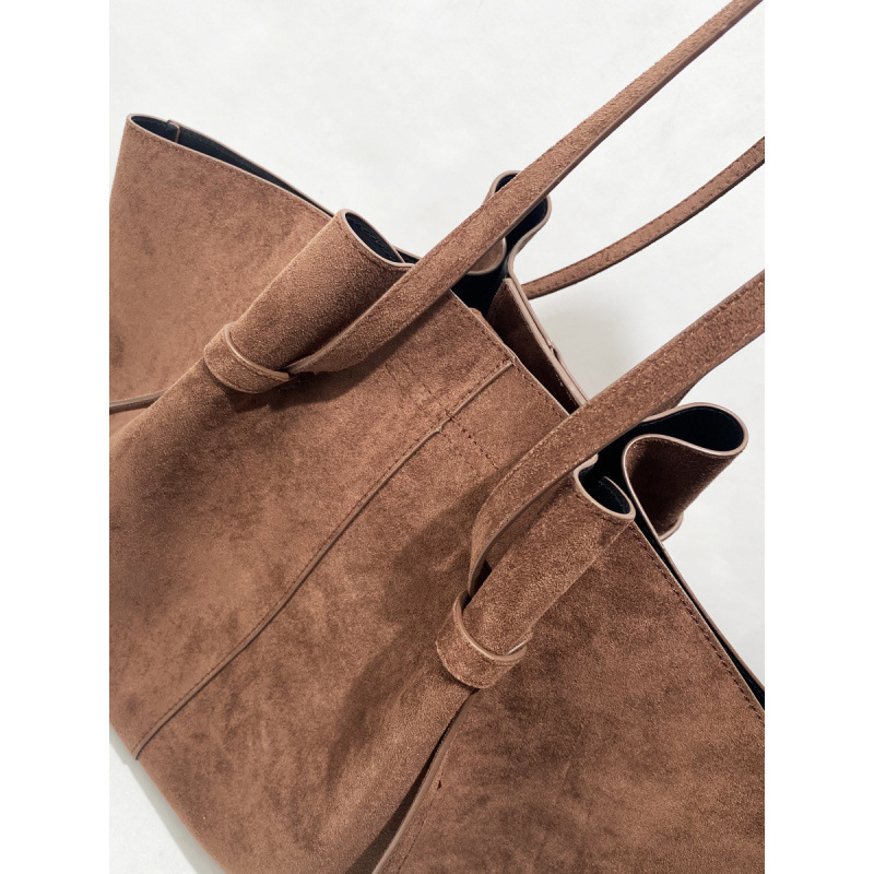 Sacs Cabas Pour Femmes En Daim Uni, Style Décontracté Image4
