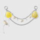 1 pendentif coquillage jaune 