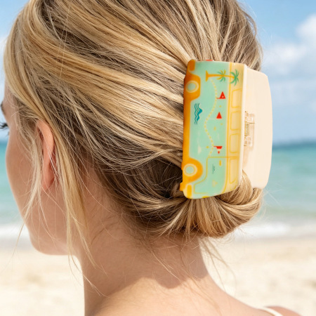Série Simple Vacances Fleur Dessin Animé Style Océanique Feuille Enveloppe Griffes À Cheveux Acryliques 2