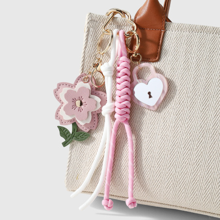Porte-Clés En Alliage En Forme De Cœur Et De Fleur, Collection Quotidienne Simple Series 2