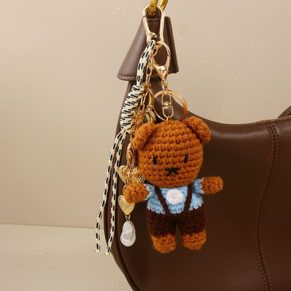 Breloques De Sac En Polyester Tressé Torsadé, Mignonnes, En Forme De Cœur Et D'Animal, De La Série Simple Image3