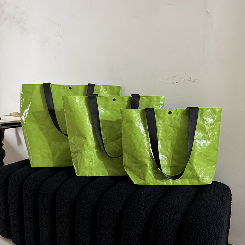 Sacs Cabas Carrés Pour Femmes, Style Décontracté, Couleur Unie, En Polypropylène Tissé h5Image2