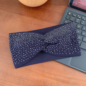 Bandeaux À Cheveux En Polyester Uni Ornés De Strass, Collection Luxe h5 