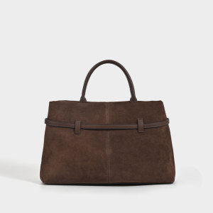 Sacs À Main Carrés Pour Femmes En Daim Uni, Style Bureau, Avec Quincaillerie En Métal h5 Image4