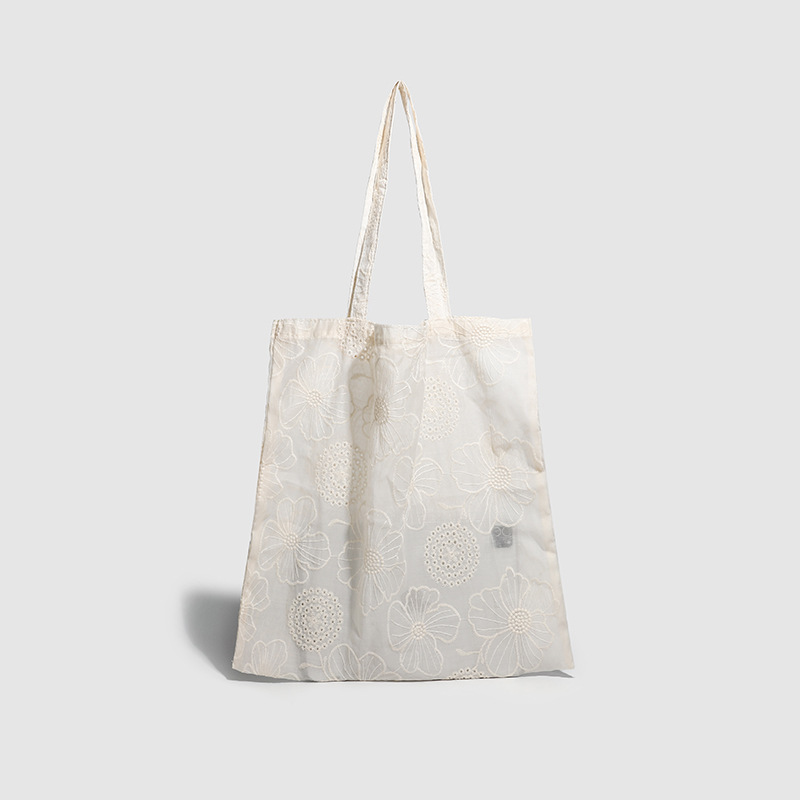 Sacs À Bandoulière Carrés Pour Femmes, Style Parisien Chic, Brodés De Fleurs, Couleur Unie, En Polyester Ajouré h5Image3