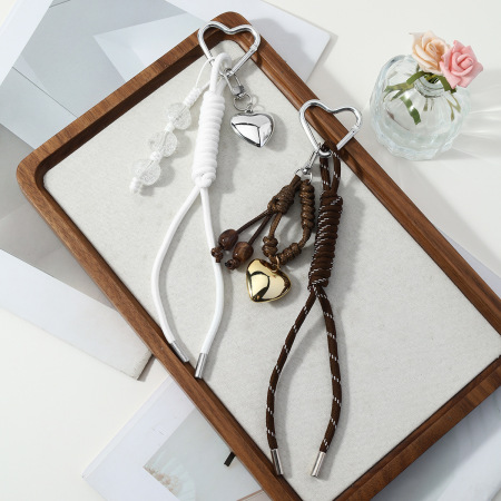 Breloques De Sac En Alliage Tissé, Perles En Forme De Cœur, Collection Quotidienne Simple Series 2