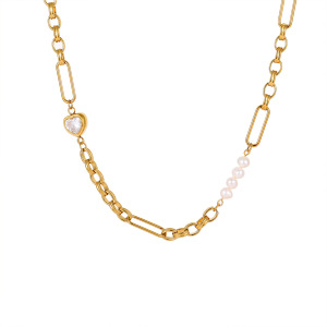 Ensembles De Bijoux Pour Femmes Simple Series Daily Heart En Acier Inoxydable Étanches h5 Image5
