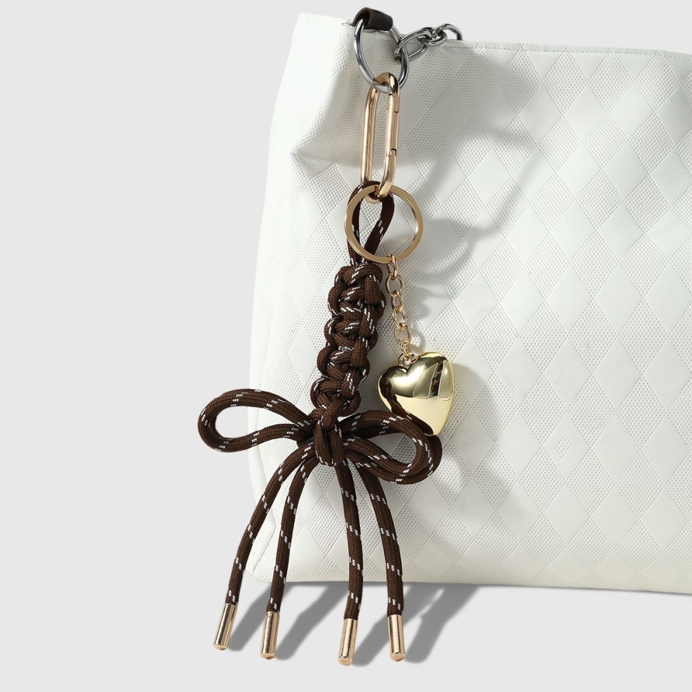 Breloques De Sac En Alliage Torsadées En Forme De Cœur, Nœud Papillon Et Cœur, Collection Quotidienne Simple Series Image4