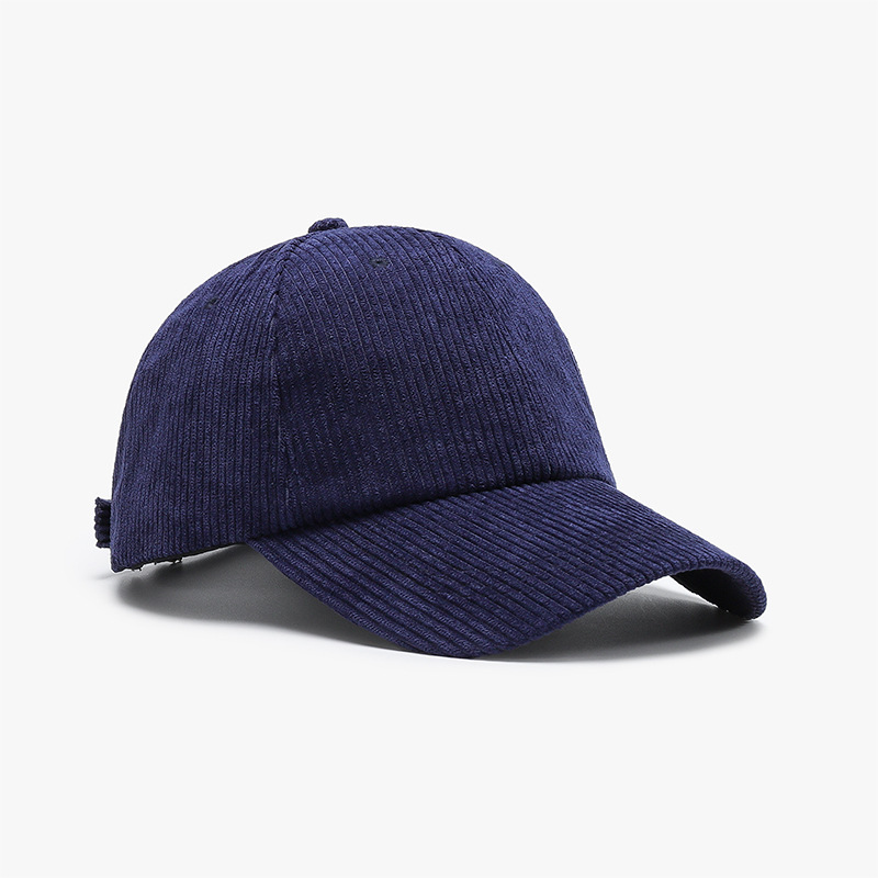 Casquette De Baseball En Velours Côtelé De Couleur Unie