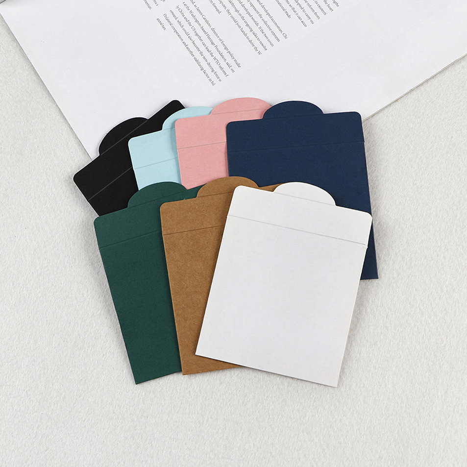 Sacs À Bijoux En Papier Uni Couleur De La Série Simple Image3
