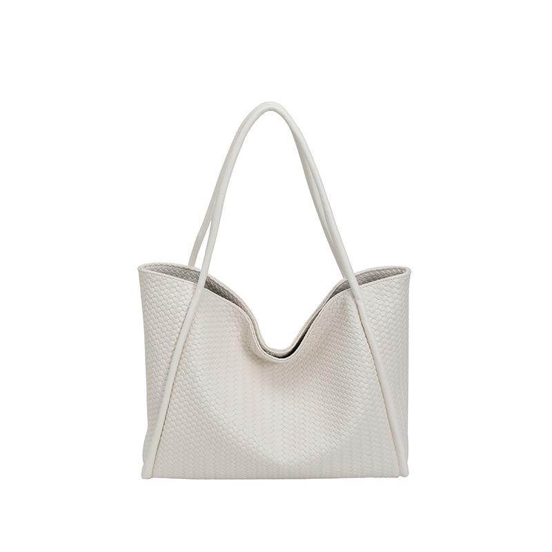 Sacs Fourre-Tout Pour Femmes En Pu Tissé Uni Style Bureau