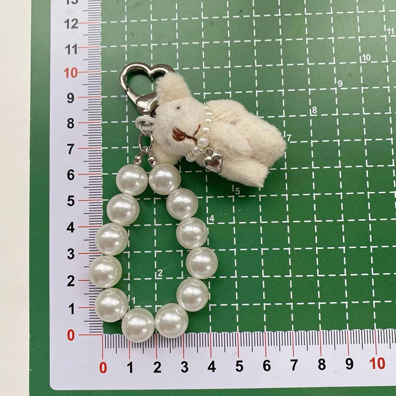 Breloques Pour Sac En Perles Imitation Perles, Mignonnes, En Forme De Cœur Et D'Animaux, Collection Simple Series h5Image5