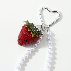 Perles De Fruits Quotidiennes Simple Series Fraise Porte-Clés En Alliage Pour Sac h5 Image7
