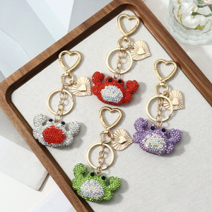 Porte-Clés Luxueux En Alliage Et Strass, Motif Cœur Mignon Et Dessin Animé, Collection « Lovely Series Cute Heart Cartoon ». h5 Image3