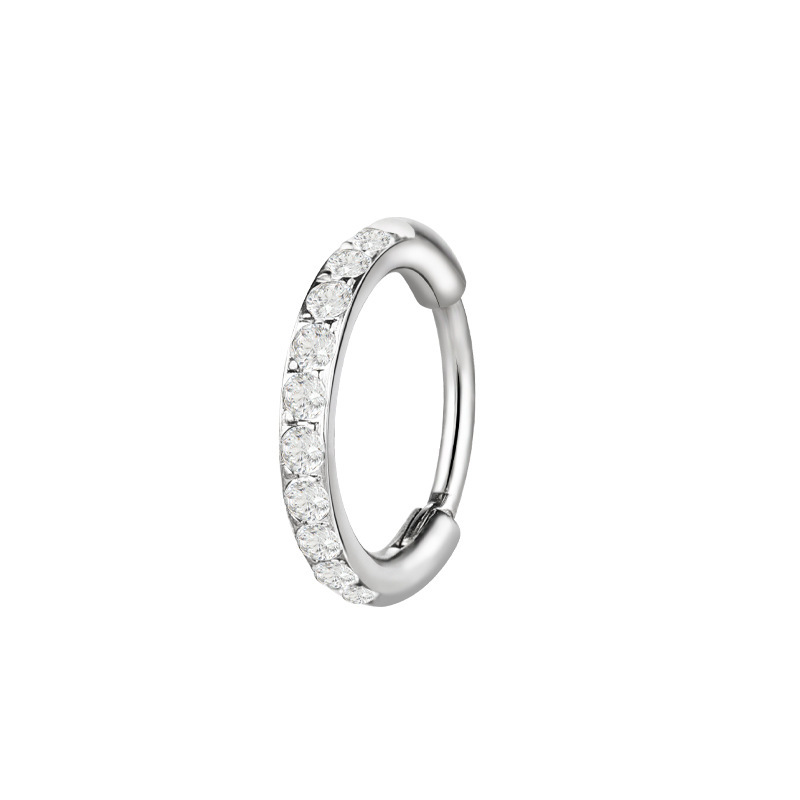 Boucles D'Oreilles Pour Femmes Simple Series Daily Circle En Acier Inoxydable, Étanches, Couleur Or, Avec Zircon.