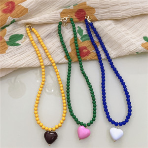 Colliers De Perles Émaillées Sweet Heart De La Série Romantique Pour Femmes h5 Image2