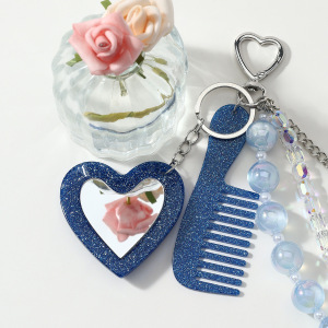 Chaîne De Perles En Forme De Cœur, Breloques Pour Sac En Alliage, Collection Simple Series Daily Heart Beads h5 Image6