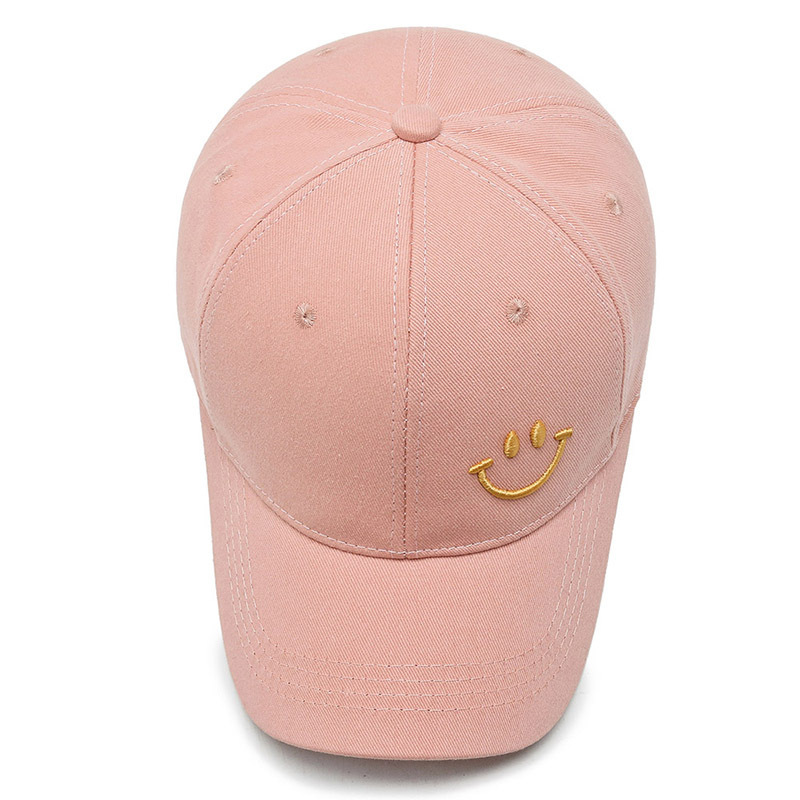 Casquette De Baseball En Coton Simple Series Daily, Couleur Unie, Visage Souriant Image4