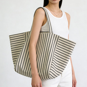 Sac Cabas/Sac Bandoulière Femme En Toile Unie Style Décontracté h5 Image4