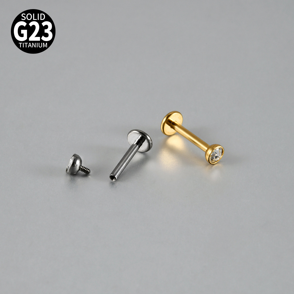 Boucles D'Oreilles Piercing Pour Femme, Forme Géométrique Daily Circle, En Acier Inoxydable Étanche, Couleur Or, Collection Simple Series h5Image3