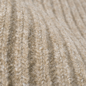 Bonnet Tricoté En Laine Et Polyester À Rayures Unies h5 Image3
