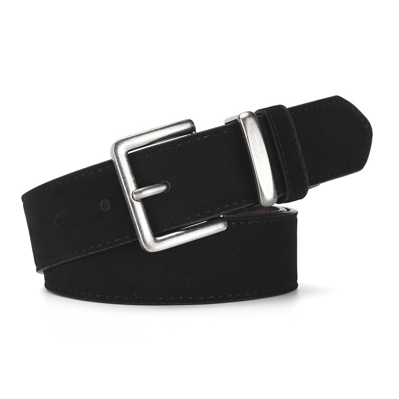 Ceinture En Daim Imprimé Léopard Simple Series Daily, Couleur Unie 