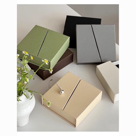 Boîtes À Bijoux En Papier Uni Couleur De La Série Simple Daily