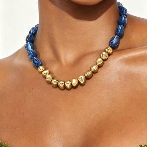 Colliers De Perles Acryliques Pour Femmes, Collection Simple Series Retro, Formes Irrégulières h5 Image3