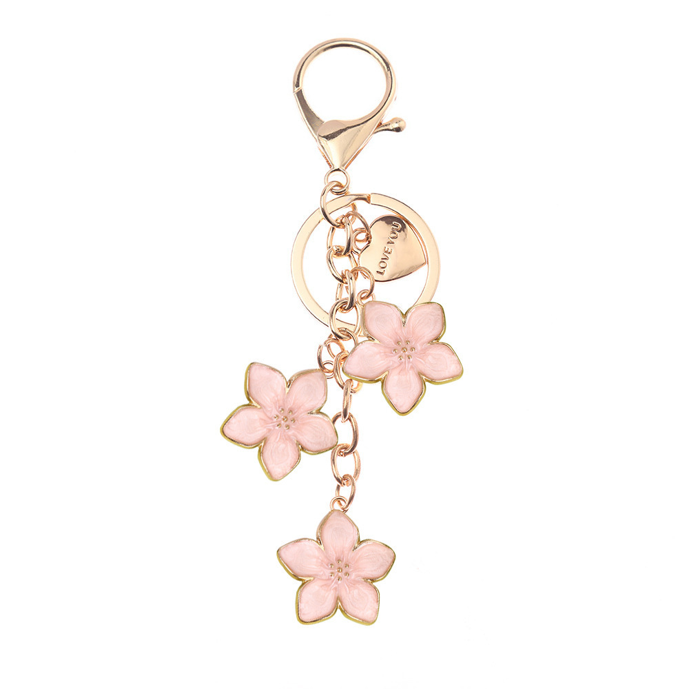 Porte-Clés En Alliage Simple Series Sweet Flower Letter Heart Letter Alloy Keychain