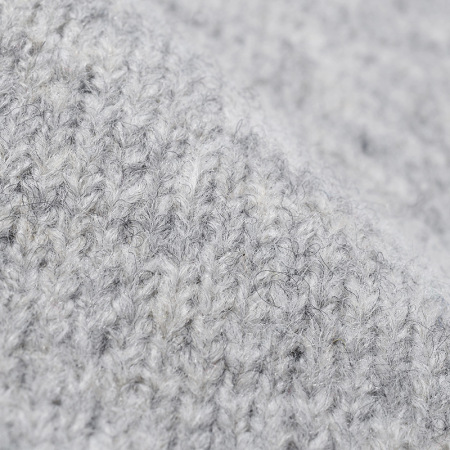 Bonnet tricoté uni en laine et polyester 2
