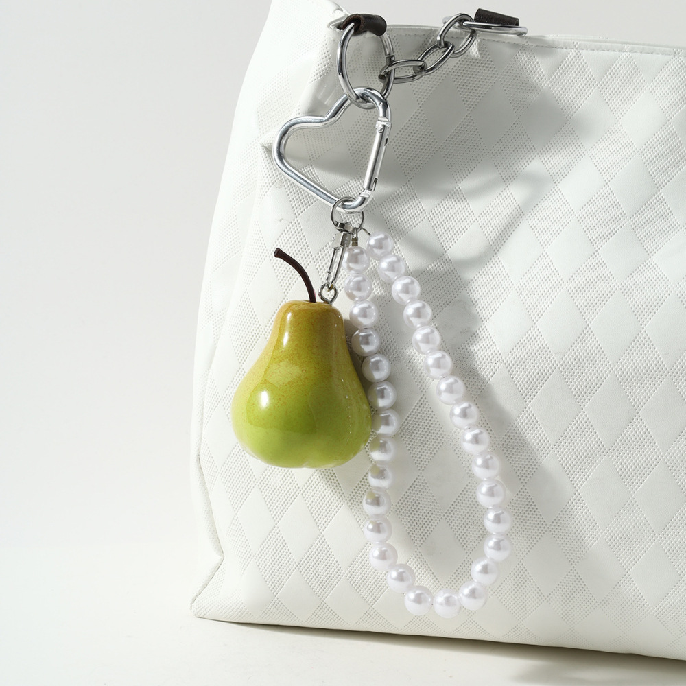 Breloques De Sac En Alliage Avec Perles De Fruits Quotidiennes De La Série Simple h5Image4