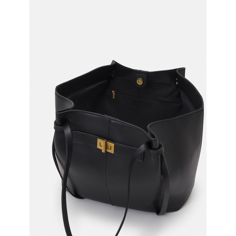 Sacs À Bandoulière Coussin Pour Femmes, Style Parisien Chic, Avec Finitions Métalliques Et Couleur Unie En Pu. h5Image3