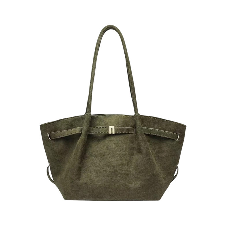 Sacs Fourre-Tout Coussin Pour Femmes, Style Décontracté, Avec Détails Métalliques Et Couleur Unie En Daim.